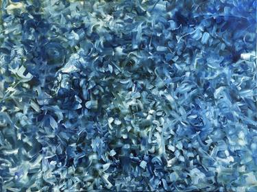 "Untitled"-indigo-oil painting thumb