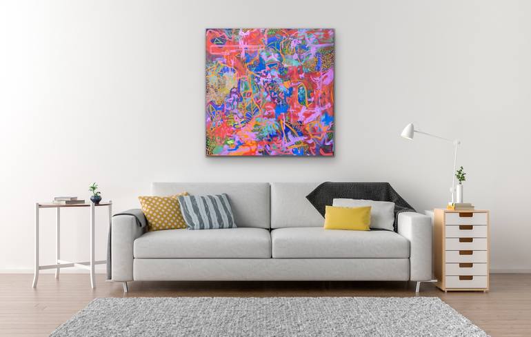 Original Abstract Expressionism Abstract Painting by Peggy Casey-Mason