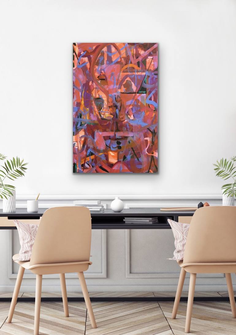 Original Abstract Expressionism People Painting by Peggy Casey-Mason