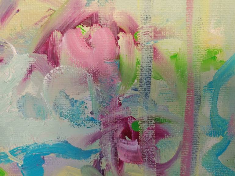 Original Abstract Floral Painting by Peggy Casey-Mason