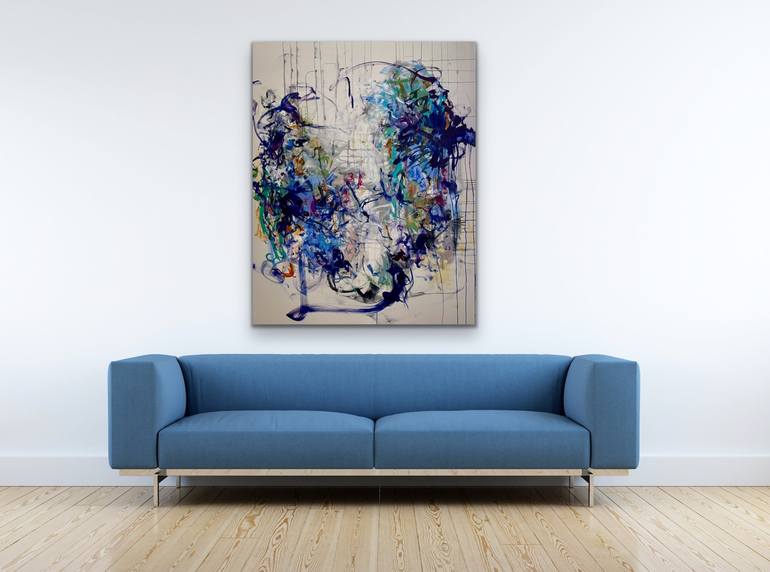 Original Abstract Expressionism Music Painting by Peggy Casey-Mason