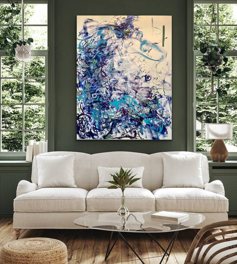 Original Abstract Expressionism Music Painting by Peggy Casey-Mason