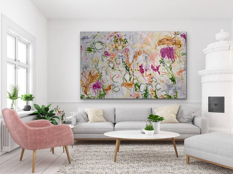 Original Abstract Expressionism Landscape Painting by Peggy Casey-Mason