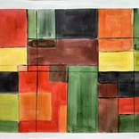 Color Score I - Watercolor on paper by Iryna Benderovska