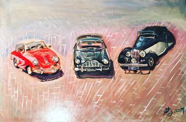 Print of Automobile Paintings by Gerardo Zambrano