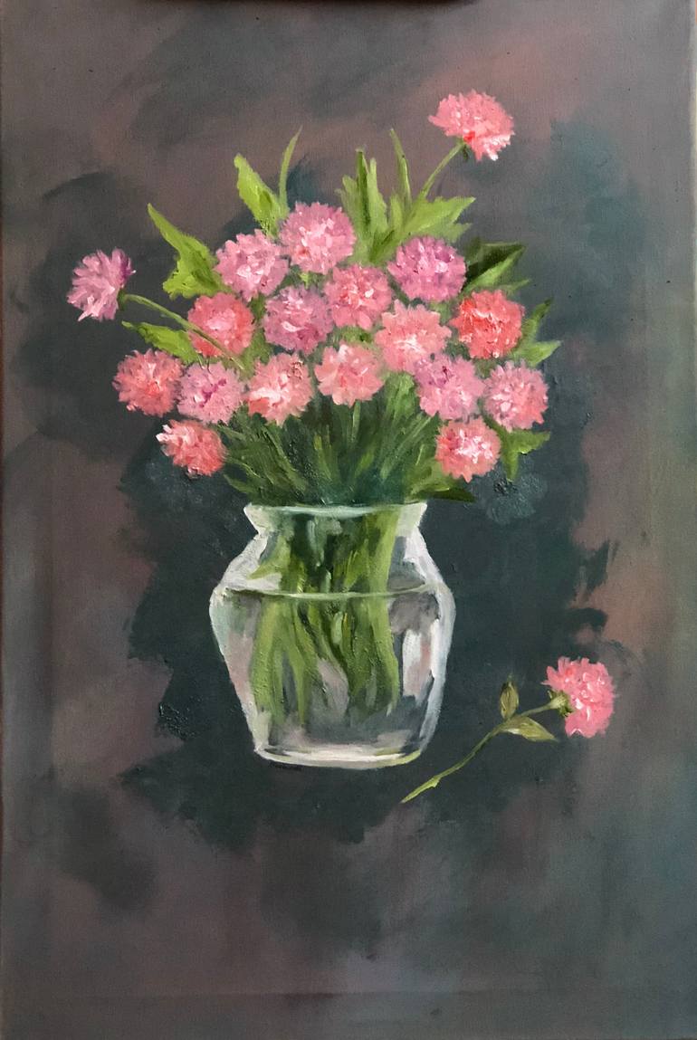 Original Modernism Floral Painting by Maria Meli
