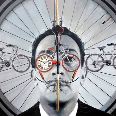 Original Surrealism Bicycle Paintings by WILLIAM III