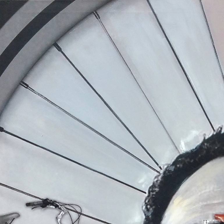 Original Surrealism Bicycle Painting by WILLIAM III