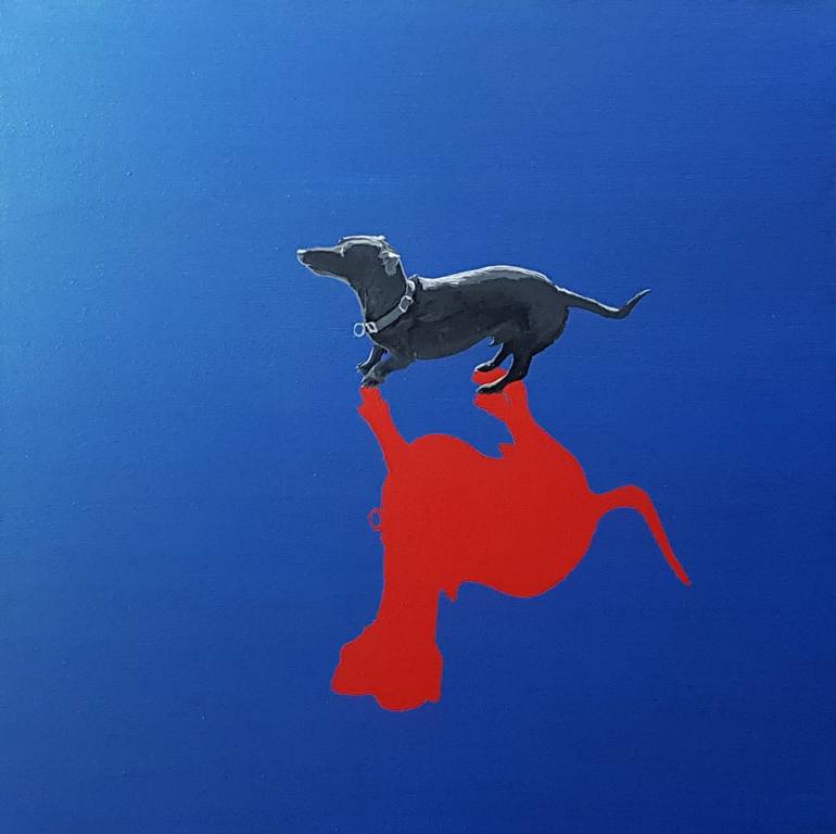 blue sausage dog