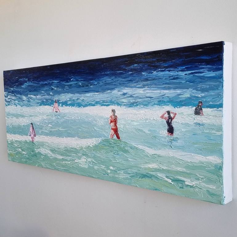 Original Figurative Beach Painting by Rory OBrien