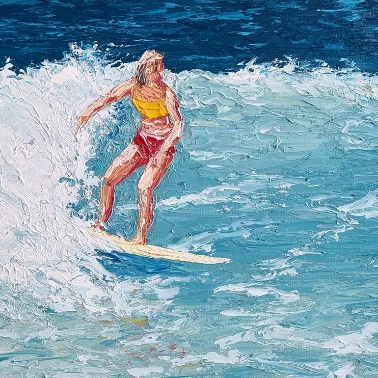 Original Figurative Beach Painting by Rory OBrien