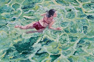 Original Figurative Beach Paintings by Rory OBrien