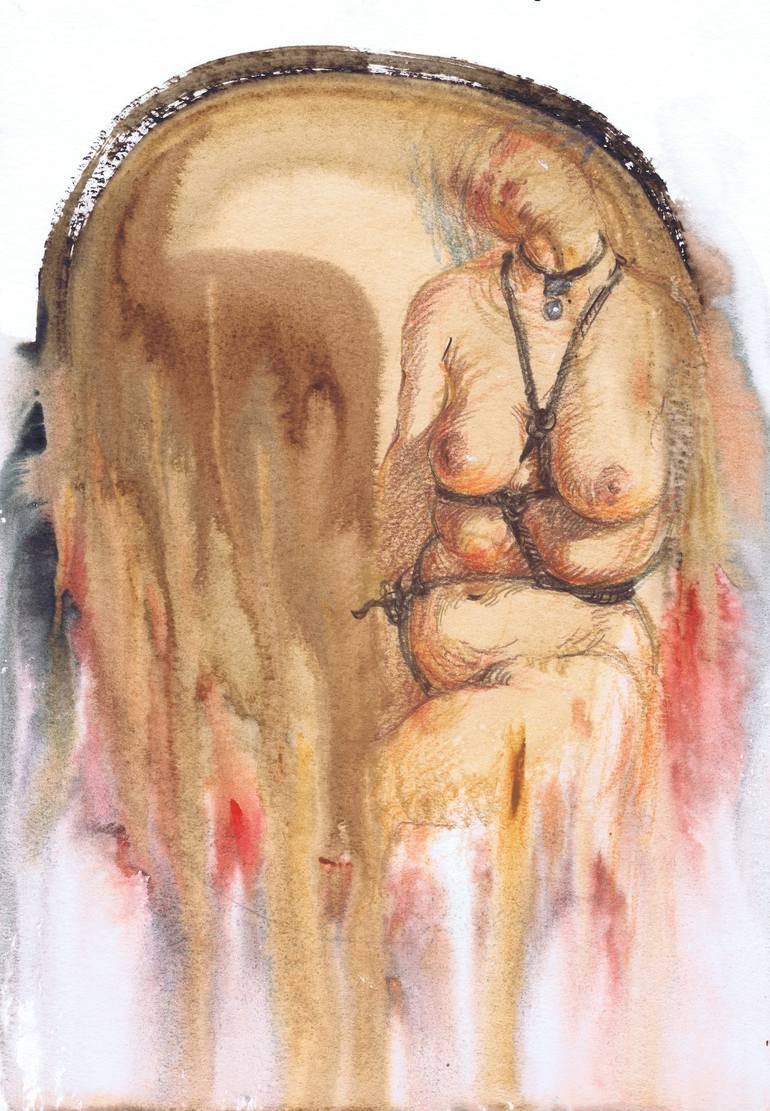 Print of Figurative Erotic Drawings by Samira Yanushkova