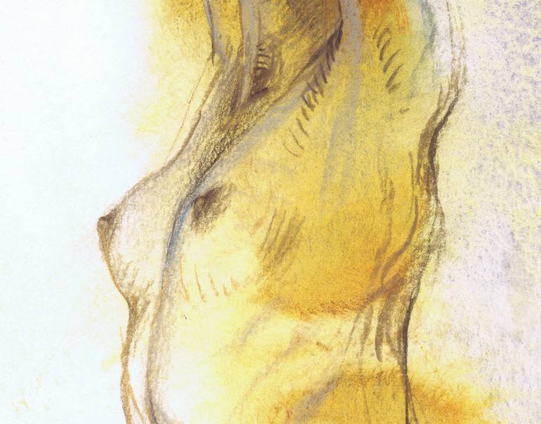 Original Conceptual Nude Drawing by Samira Yanushkova