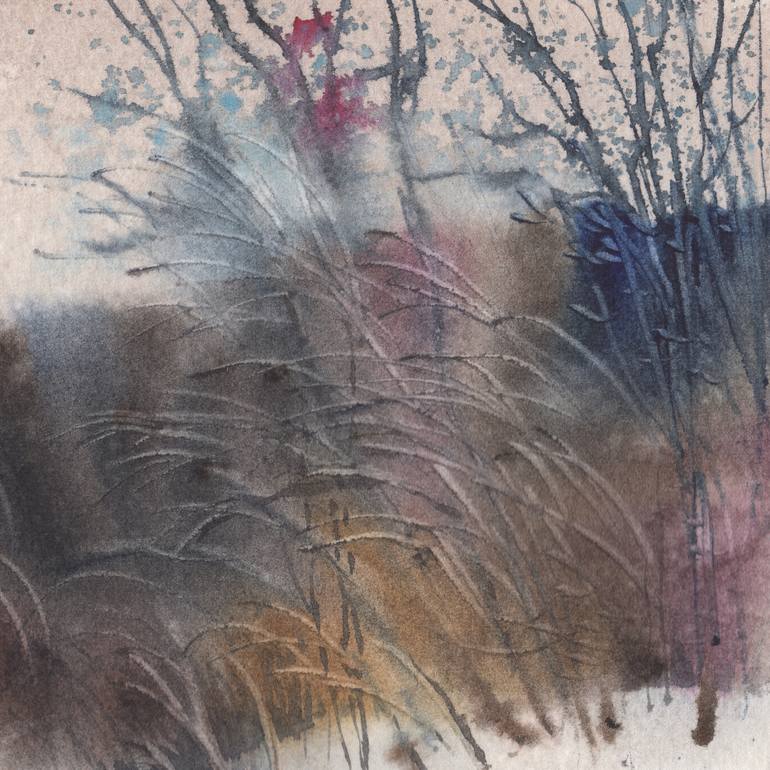 Original Abstract Landscape Painting by Samira Yanushkova