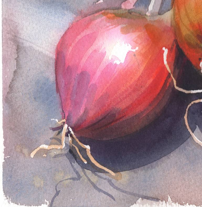 Decor For Kitchen Watercolor Painting Still Life Onion The Best Decorate  For Interior Spiral Notebook by Samira Yanushkova - Pixels