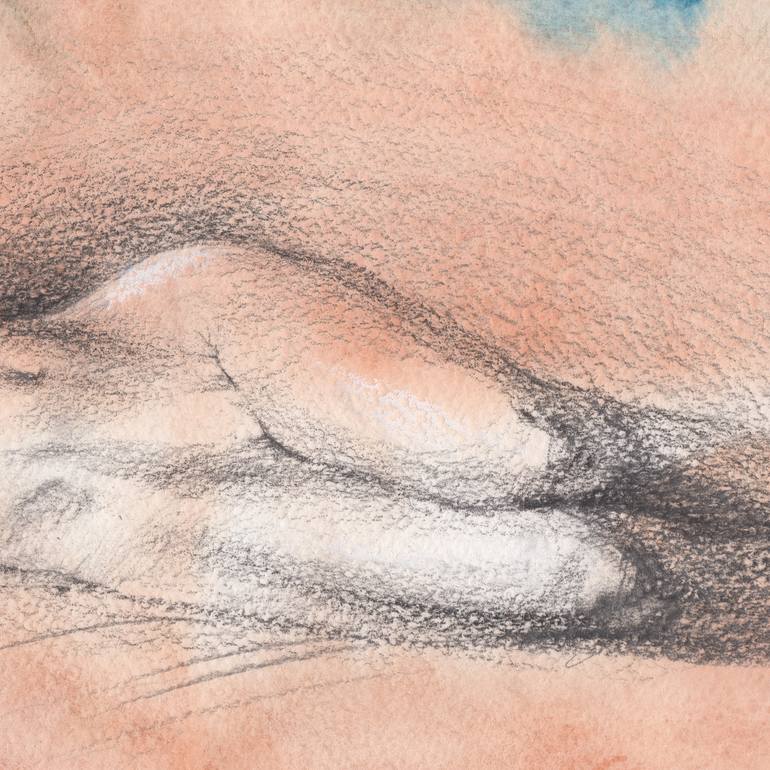 Original Abstract Expressionism Nude Drawing by Samira Yanushkova