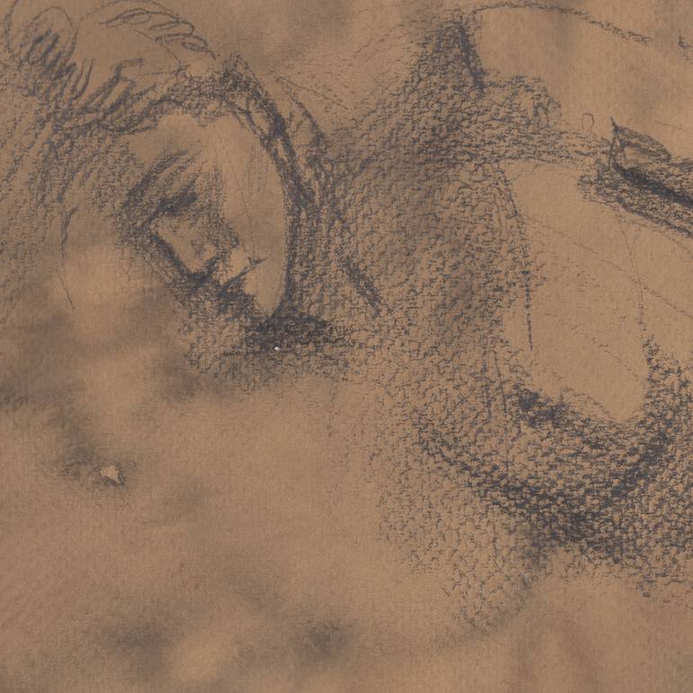 Original Abstract Erotic Drawing by Samira Yanushkova