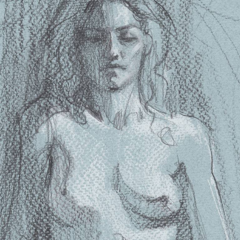 Original Abstract Erotic Drawing by Samira Yanushkova