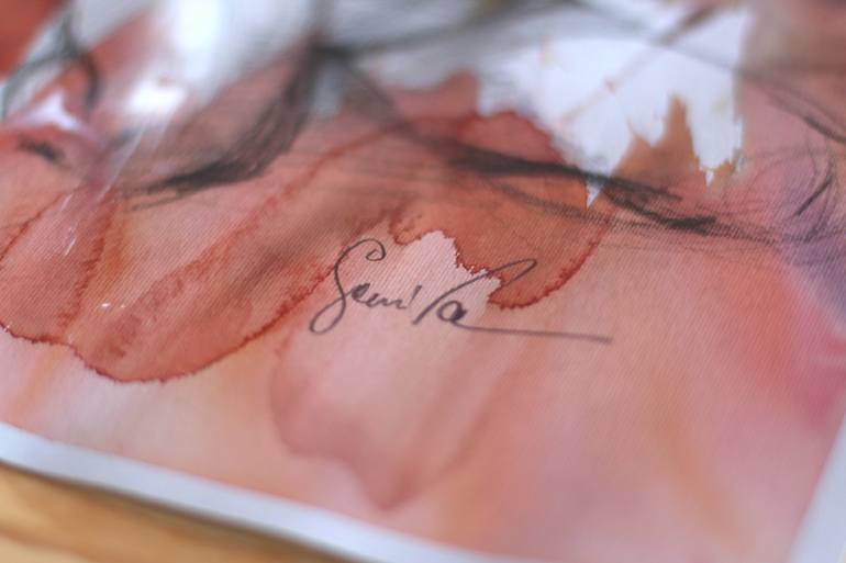 Original Abstract Erotic Drawing by Samira Yanushkova