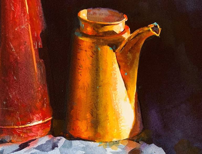 Original Expressionism Still Life Painting by Samira Yanushkova