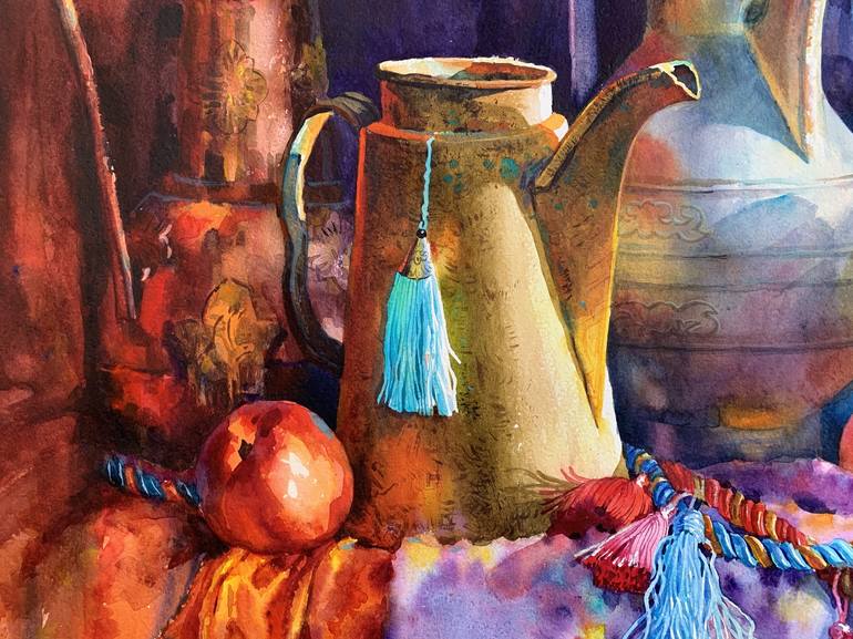 Original Expressionism Still Life Painting by Samira Yanushkova