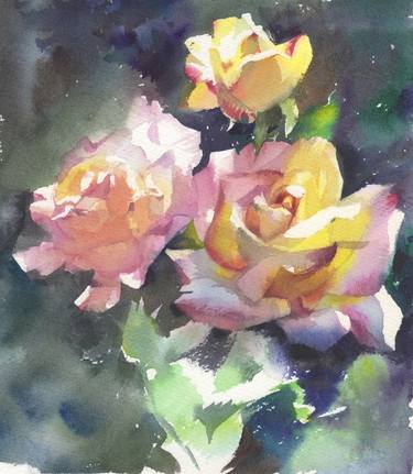 Print of Realism Floral Paintings by Samira Yanushkova
