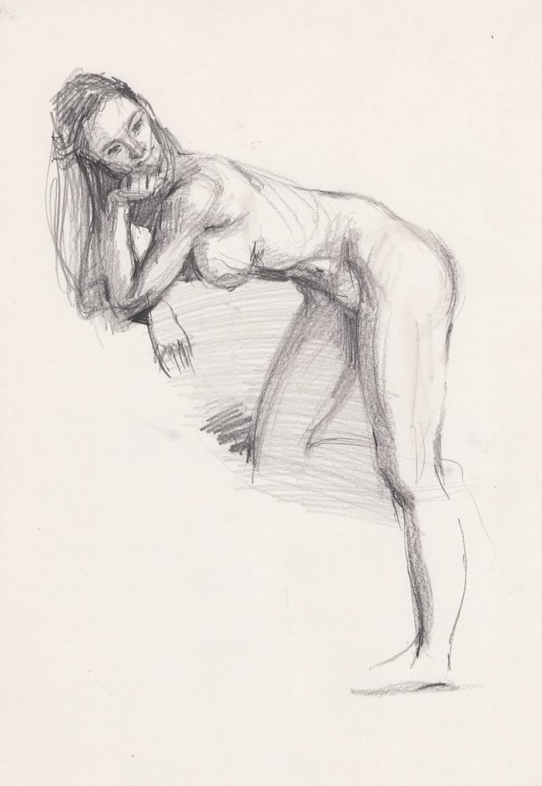 BEAUTIFUL NAKED GIRL Drawing by Samira Yanushkova | Saatchi Art