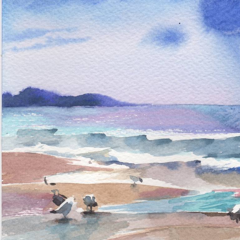 Original Expressionism Seascape Painting by Samira Yanushkova