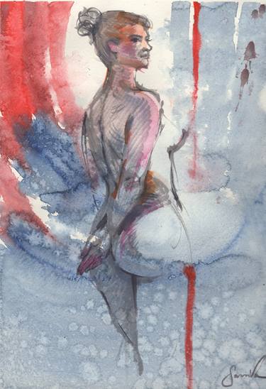 Print of Expressionism Erotic Drawings by Samira Yanushkova