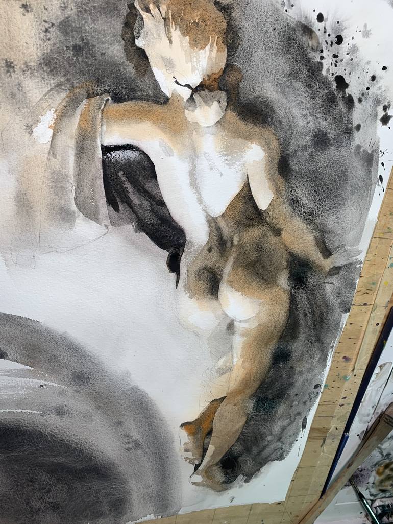 Original Figurative Erotic Painting by Samira Yanushkova