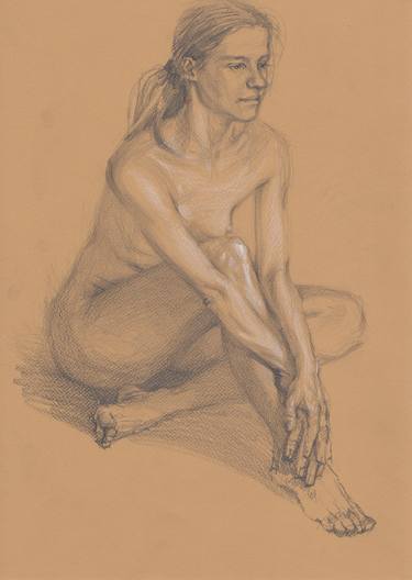 Original Figurative Nude Drawings by Samira Yanushkova