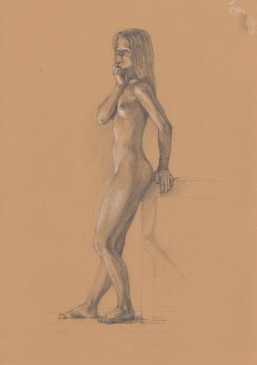 Print of Figurative Nude Drawings by Samira Yanushkova