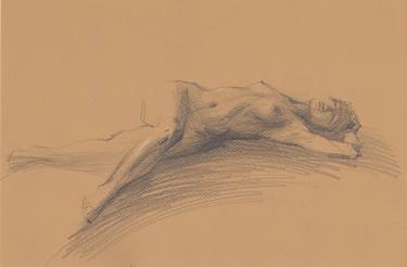 Original Abstract Expressionism Nude Drawings by Samira Yanushkova