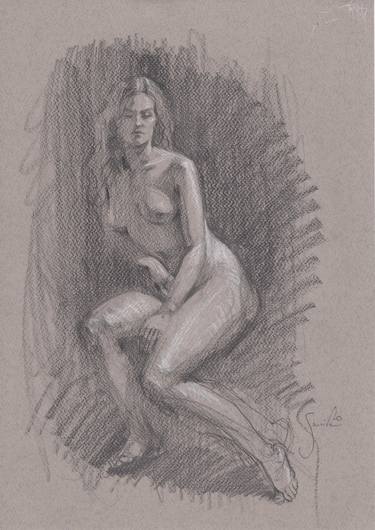 Print of Realism Erotic Drawings by Samira Yanushkova