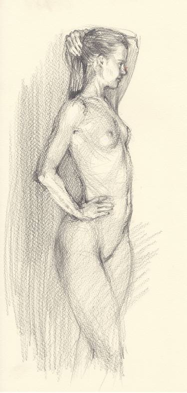 Print of Realism Erotic Drawings by Samira Yanushkova
