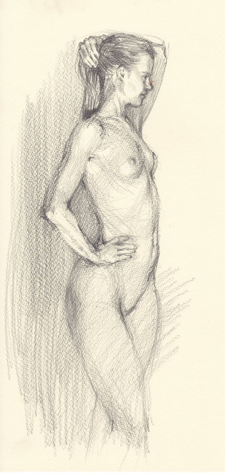 Erotic woman drawing