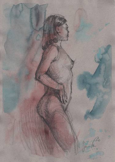 Original Abstract Nude Drawings by Samira Yanushkova