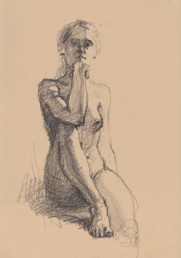 Original Nude Drawings by Samira Yanushkova