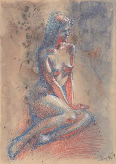 Original Nude Drawings by Samira Yanushkova