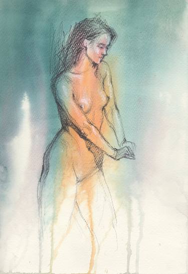 Original Abstract Expressionism Erotic Drawings by Samira Yanushkova