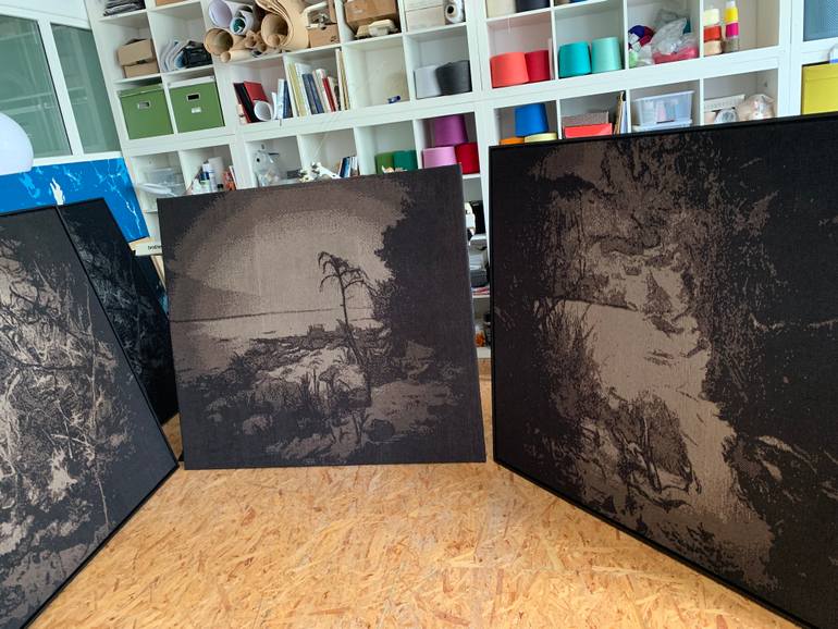 Original Minimalism Abstract Mixed Media by Katja Stögmüller