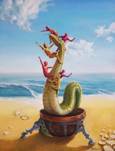 Print of Surrealism Political Paintings by gigi malania