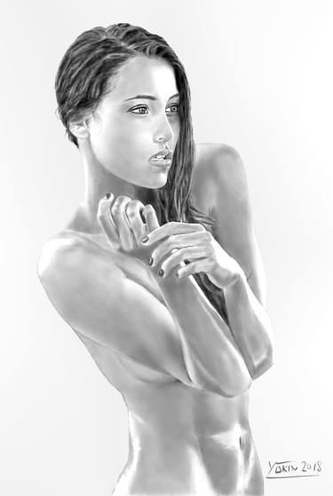 Original Figurative Portrait Digital by Yokin Art