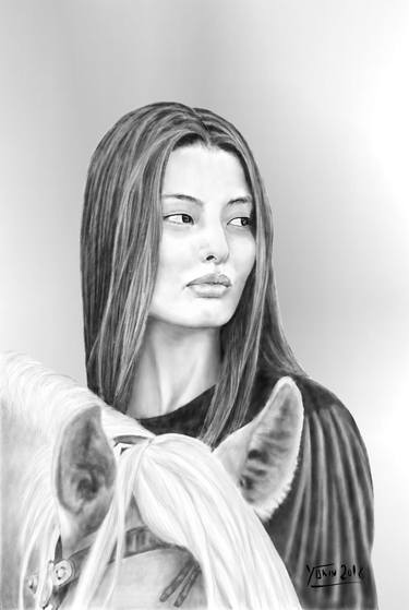 Original Figurative Portrait Digital by Yokin Art