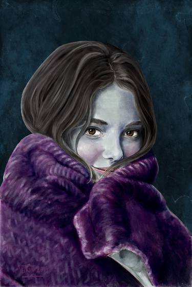 Original Figurative Portrait Digital by Yokin Art