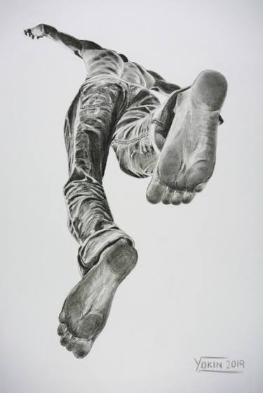 Original Figurative Body Drawings by Yokin Art