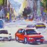 Trafic in Barcelona, detail 1