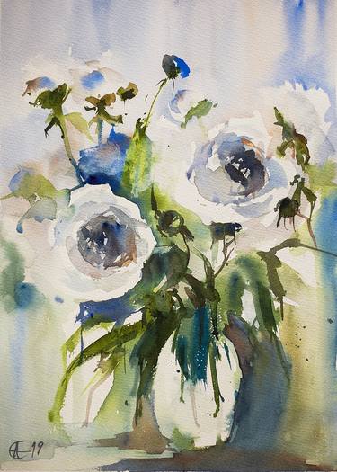 Original Impressionism Floral Paintings by Sasha Romm