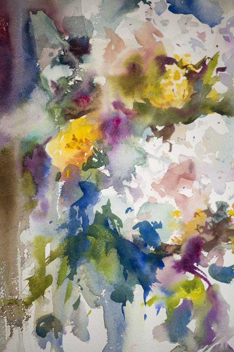 Original Floral Painting by Sasha Romm